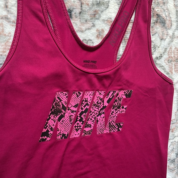 Nike Pro Dry Fit Tank Top (small raspberry pink) - Picture 3 of 5